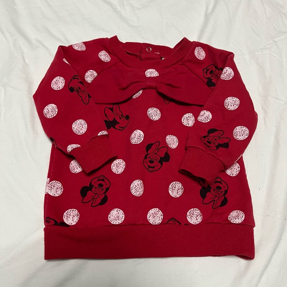 Disney Baby Red Sweater with Cartoon‎ Design
